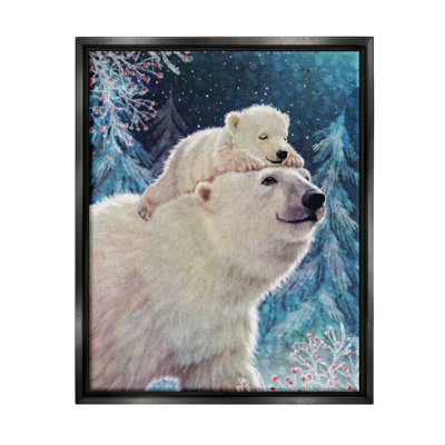 Peinture d'un ours polaire et d'un ourson par Pip Wilson