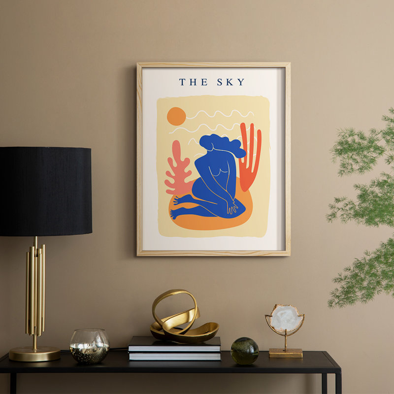 Matisse CECXVII, reproduction d'art encadrée - bois massif, Naturel, H 11 po x l 9 po