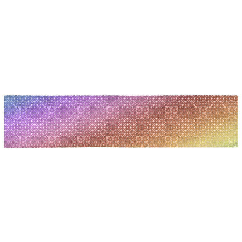 Chemin de table Avicia, 72 po x 16 po, Arc-en-ciel, Coton