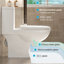 Une toilette, 1,1 / 1,6, chasse d'eau Tornado, hauteur, siège de chaise confortable, double siphon, cuve sans rebord, blanc brillant à fermeture douce, fonctionnement en douceur, efficacité de l'eau moderne