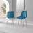 Edzard Industrial Style Wood Effect Dining Table Set with 4 Luxury Velvet Upholstered Dining Chairs-1067361415