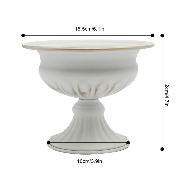 4.7" H Wedding Table Vase, White