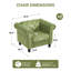Ensemble de 2 fauteuils d'appoint Chesterfield Fynlie 42,5 po en similicuir capitonné, style moderne du milieu du siècle-830823559