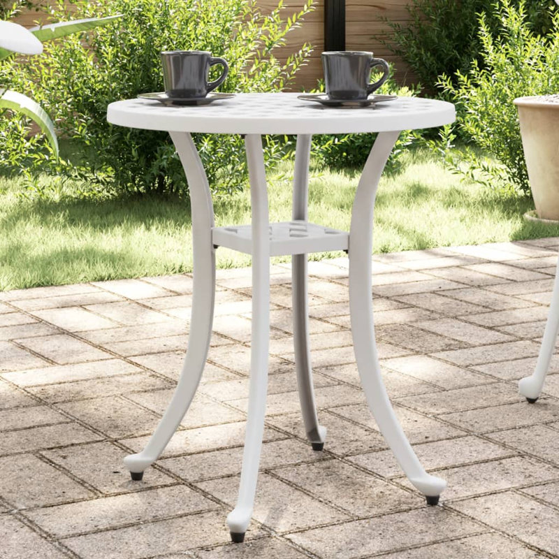 Table de patio en aluminium coulé 18,9 po x 20,9 po Wildon Home
