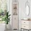 Grande armoire d'angle à 2 portes pour le salon / salle à manger - beige