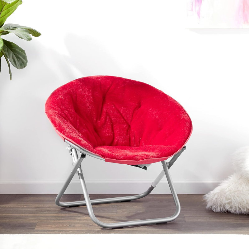 Giles Papasan Chair, Silver, Red
