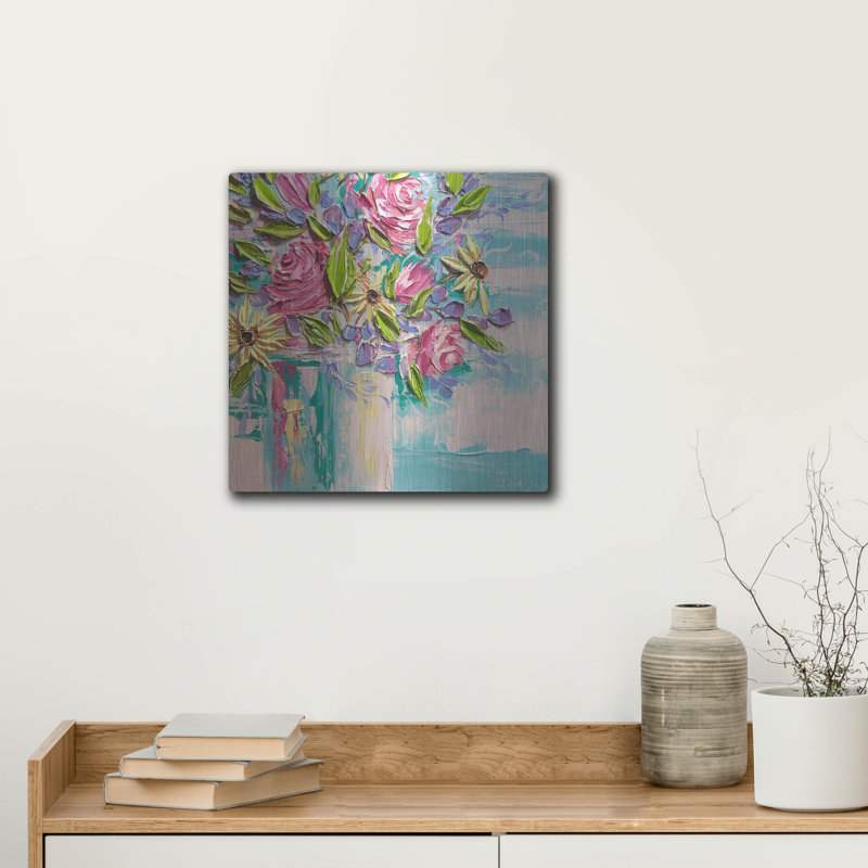 «Floral Bliss» par Estelle Grengs, H 12 po x l 12 po
