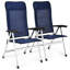 Chaise de patio 2 pièces avec appui-tête réglable