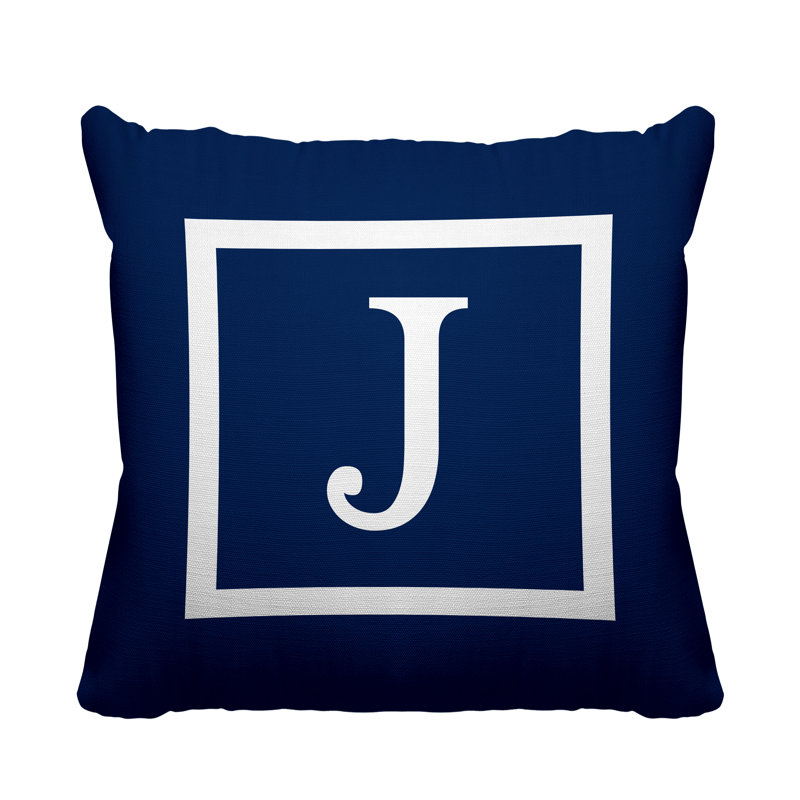Coussin Colter, L 15 po x H 15 po, Bleu marine, 19 po x l 19 po
