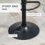 Ensemble de 2 tabourets de bar pivotants à hauteur réglable en cuir polyuréthane avec dossier et repose-pieds Latitude Run®-538647839