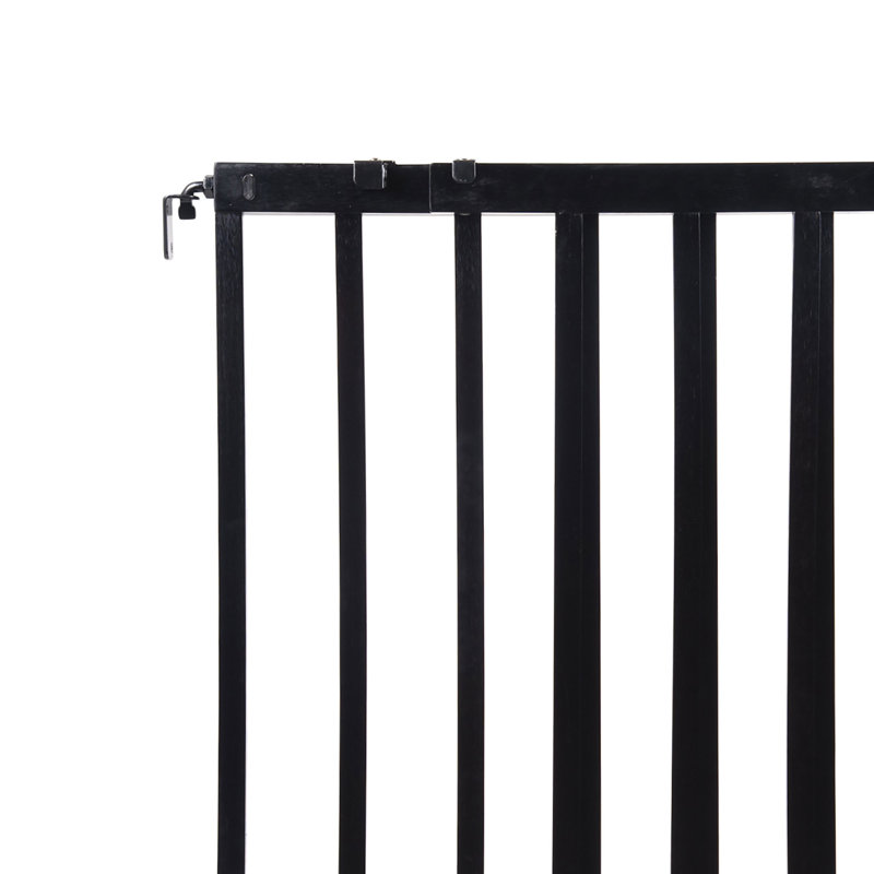 Evalinde Metal Adjustable Pressure Mounted Pet Gate With Door