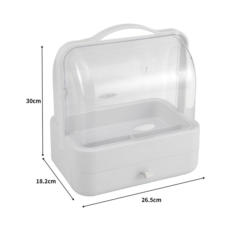 Lillan Plastic 3 Compartment Makeup Organiser