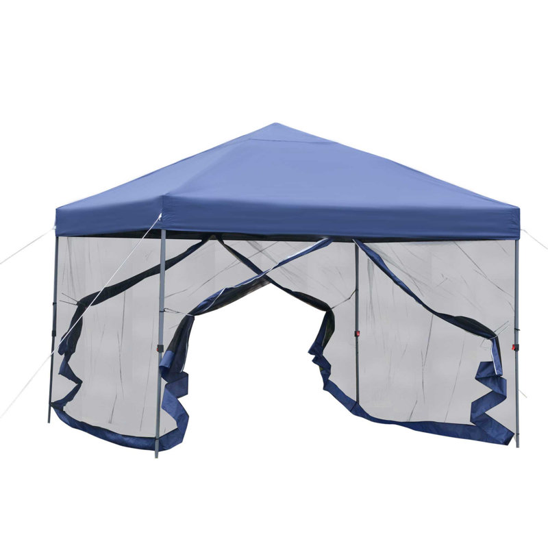 Abri dépliant en acier l 10 pi x P 10 pi, Bleu foncé