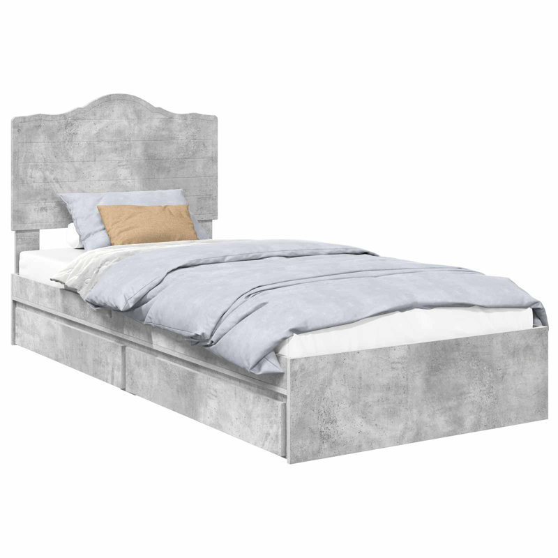 Bed, Single (3'), Concrete Grey