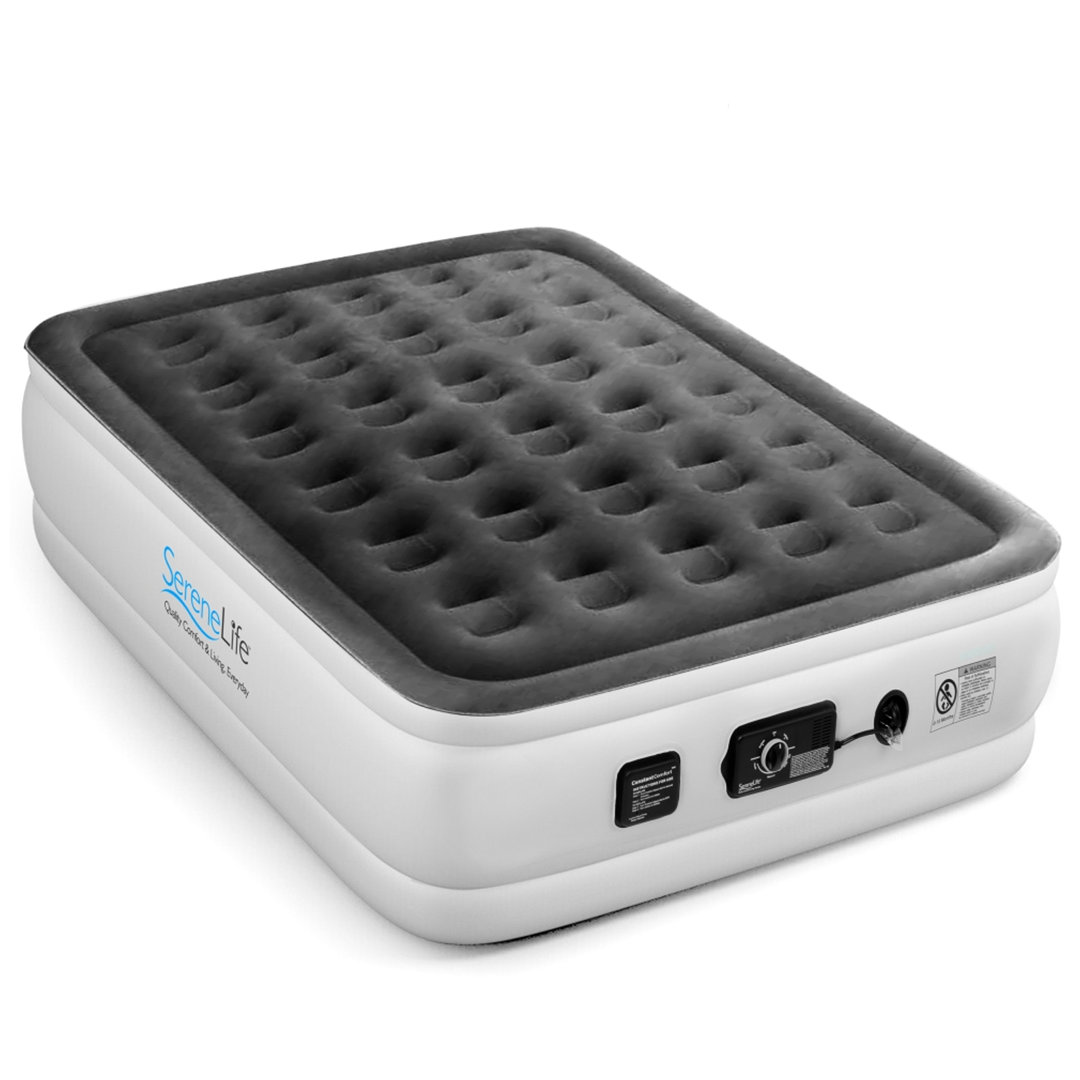 SereneLife 18" Elevated Mattress With Built-In Pump-Durable Automatic Electric Inflation SLABFL60 SereneLife