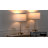 Quinita 23"  Glass Table Lamp Set with Touch Control,  LED Bulbs, USB Ports-90487947