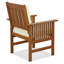 Chaise de patio en bois franc avec coussins Estherville