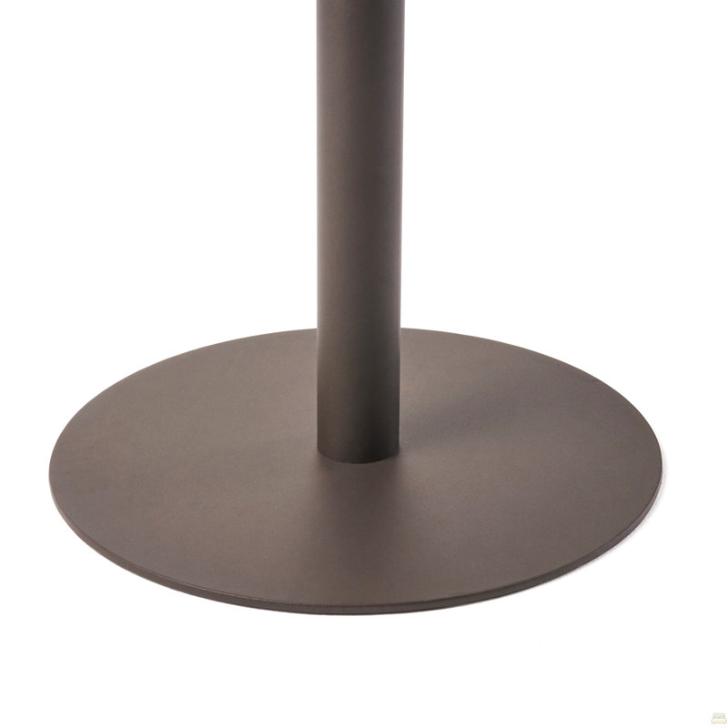 Table de bar d'extérieur ronde en rotin de PE de 26 po