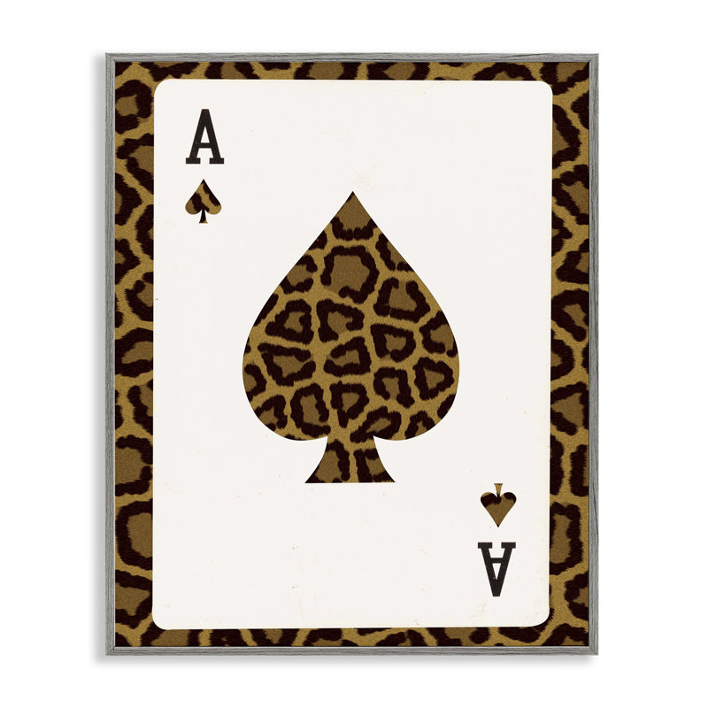 «Ace of Spades Leopard», estampe numérique de Lil 'Rue, H 20 po x l 16 po, Estampe numérique Farmhouse