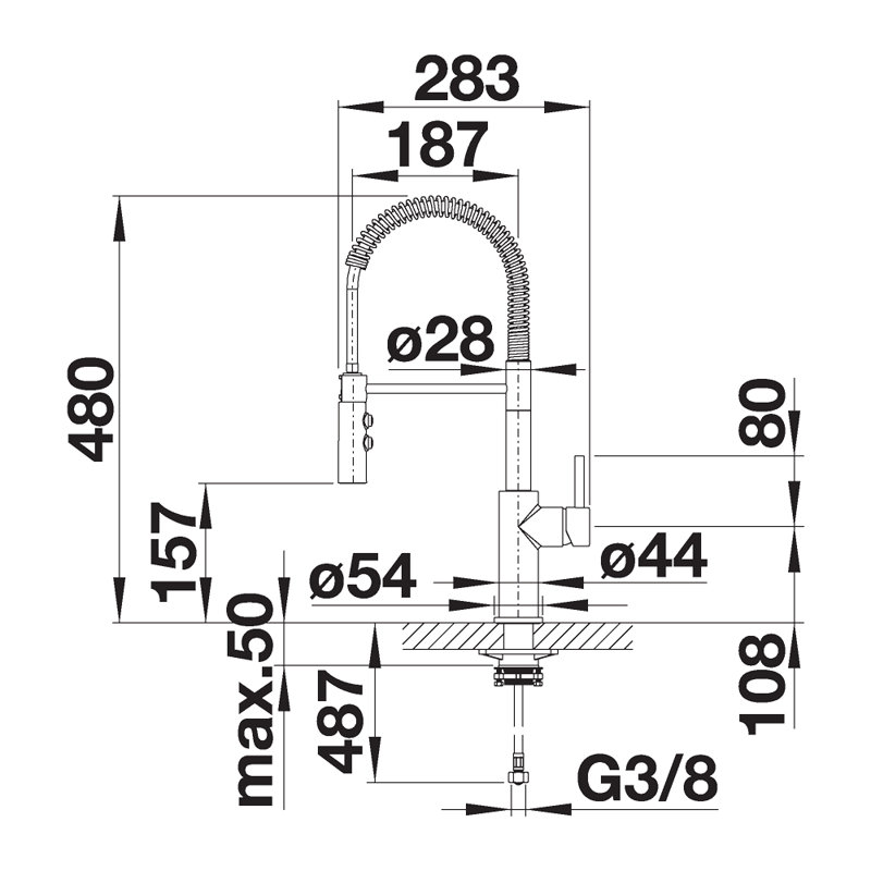Catris Pull Out Single Lever Monobloc Tap