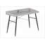 Bureaux pour bureau personnel, moderne contemporain, L 47,25 po, comptoir en stratifié gris avec tablettes de rangement et casiers, base en métal noir | Gris | Panneau de particules