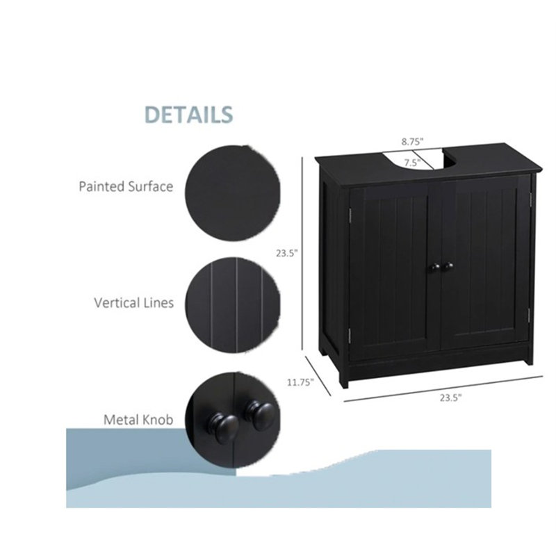 23.5'' Single Bathroom Vanity Base Only, Black