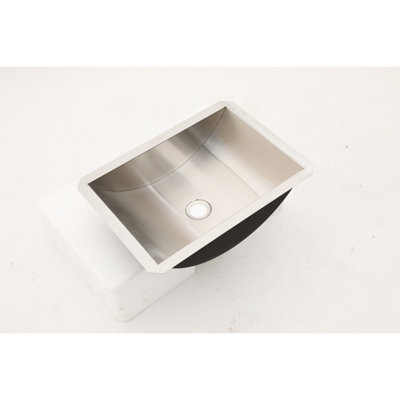 18"X13" Brushed Nickel Stainless Steel Bathroom Sink With Pop Up Drain, Nano - Treated For Resistance To Dirt And Stains, Non Fingerprint Surface, Sound Muffling Pads, Rectangular Vessel Design