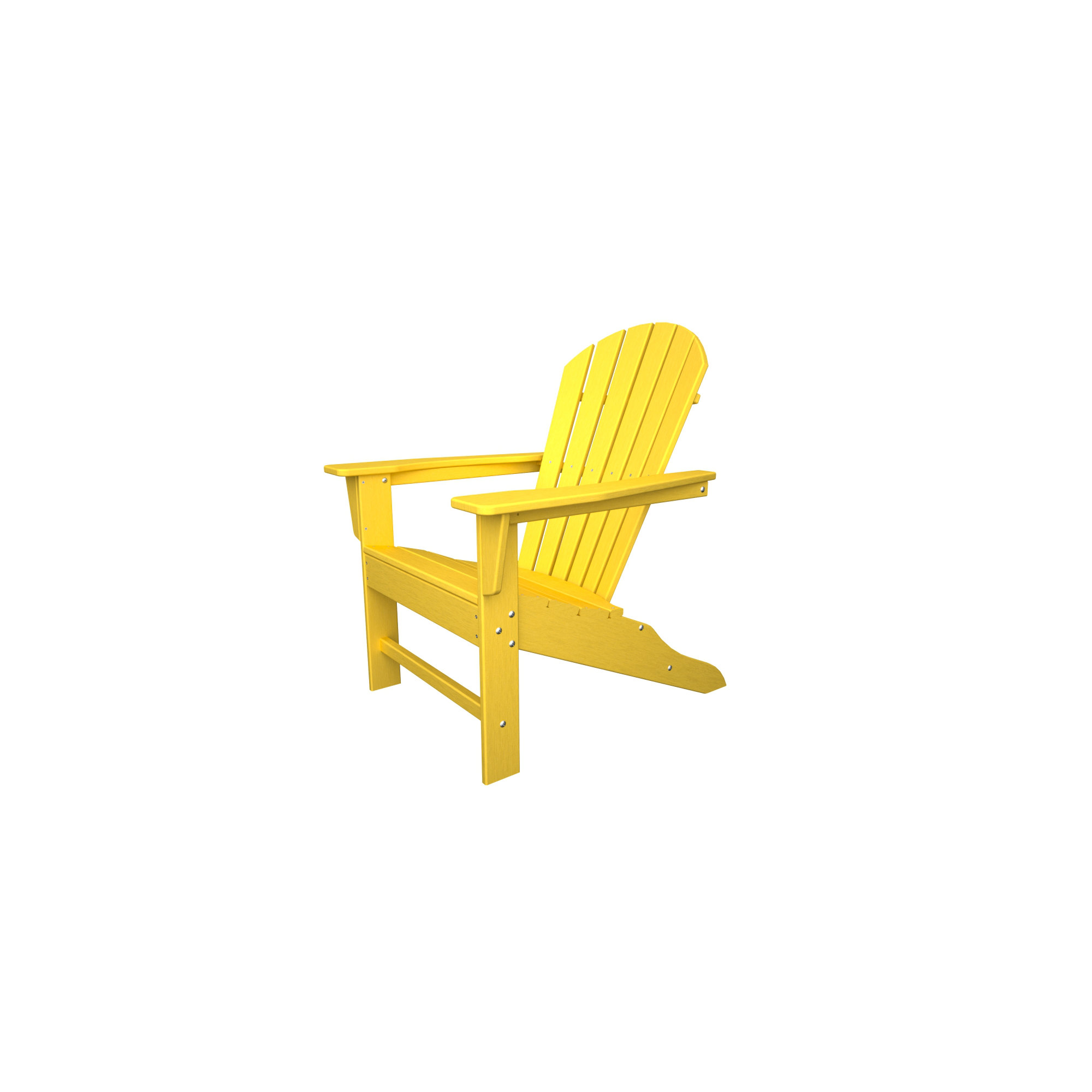 POLYWOOD South Beach Outdoor Adirondack Chair, Yellow