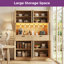Armoire de rangement autoportante à 4 portes à texture ondulée pour la cuisine et la salle à manger-271260437-527803799-529476157