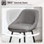 Ensemble de 2 tabourets de bar pivotants 26 po, gris foncé