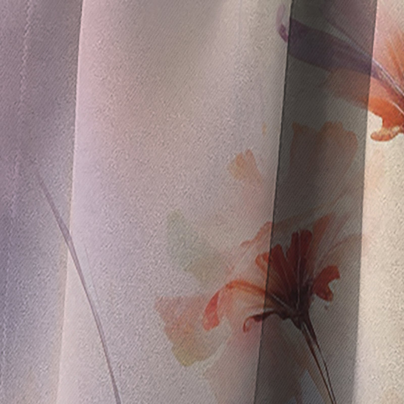 Wildflowers Bouquet Romantic Impression - Rideau occultant à motif floral Wildflowers - 1 panneau, L 52 po x L 108 po