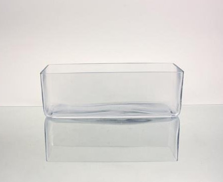 Ellen Handmade Glass Table Vase, 4" H x 12" W x 4" D