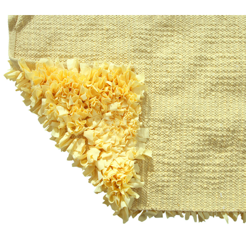 Rosebank Yellow Area Rug, Round 3'