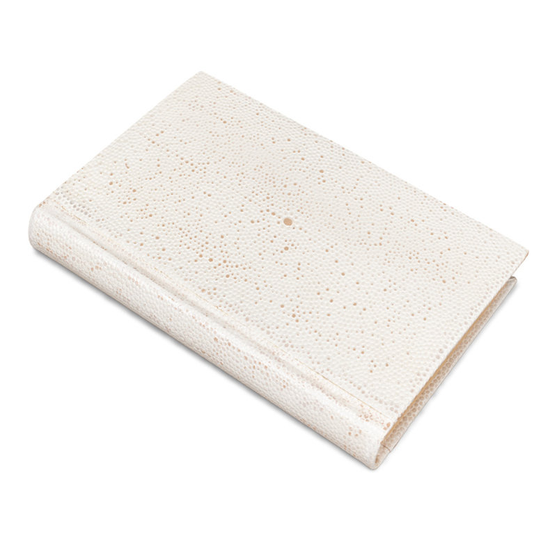 Shagreen Hand Painted Sports Decorative Book, White