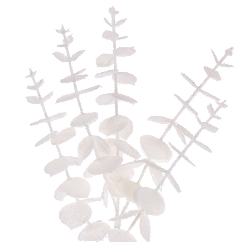 Couronne d'eucalyptus artificiel 24 po, Blanc