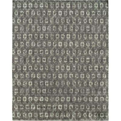 Geometric Area Rug in Gray