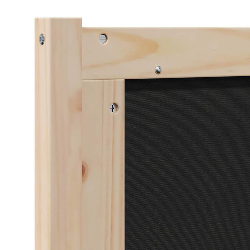 Solid Wood Headboard, Queen, Brown, Black