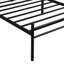 Structure de lit robuste en métal avec tête de lit décorative pour rehausser la chambre à coucher