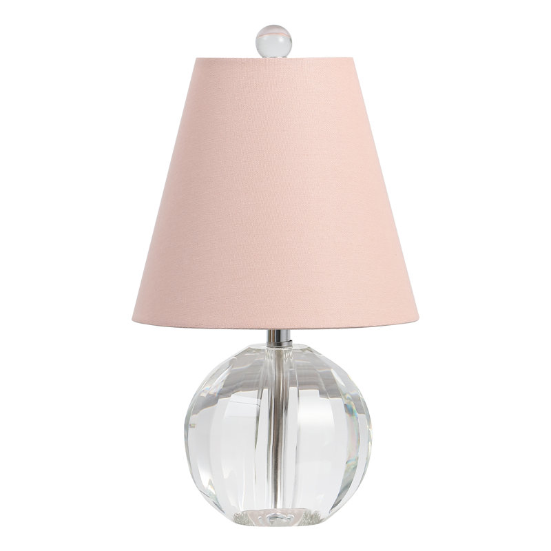 Lampe de table transparente 16 po Charlton, Rose