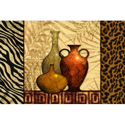 Ethnic Pots 1 - Wrapped Canvas Print
