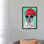 « mode bouledogue turquoise » par coco de paris, reproduction d’art sur toile tendue