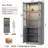 Kitchen Pantry Storage Cabinet With Led Lights, 78.7" Tall With Glass Doors & Drawers, Freestanding Utility Cabinet, (31.5" W X 15.7" D)-1408530174