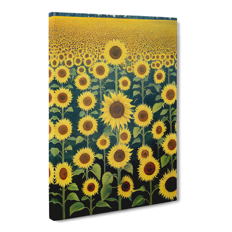 Dupras Sunflower Field Vol.1 - Wrapped Canvas, 50cm H x 35cm W x 3cm D