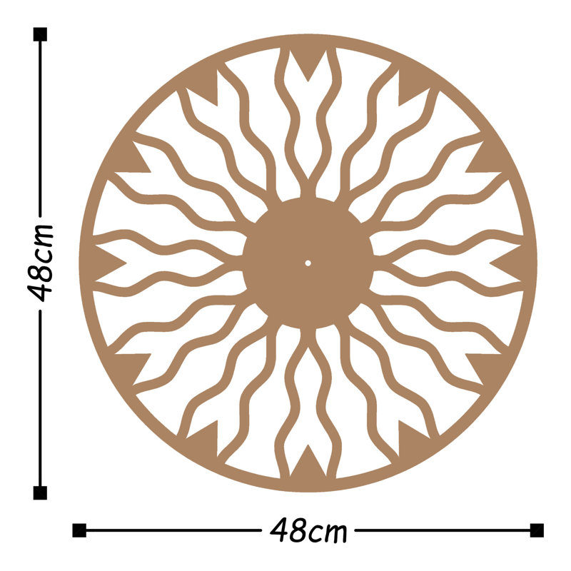 Metal Wall Clock, Copper/Black