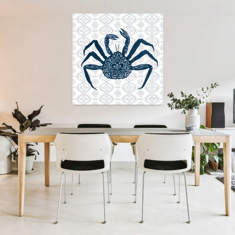 Crabe délicat côtier V, art côtier, H 36 po x l 36 po