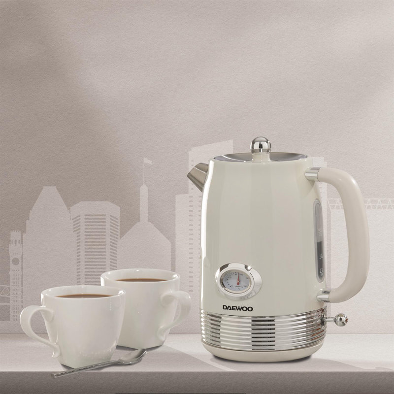 Daewoo 1.5L Electric Tea Kettle, Buttermilk