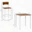 Ensemble de table de bar 3 pièces, ensemble de table de salle à manger à hauteur de comptoir industrielle, chaises et pieds en acier-1962373691-1962373692
