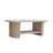 Solid Wood Coffee Table with Marble Tabletop