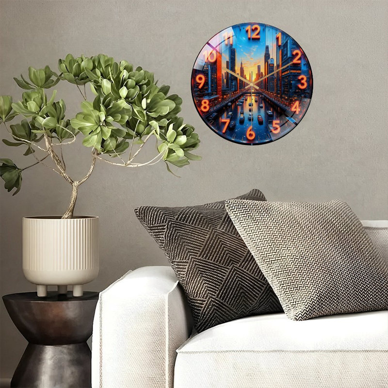 Horloge murale moderne 12 po