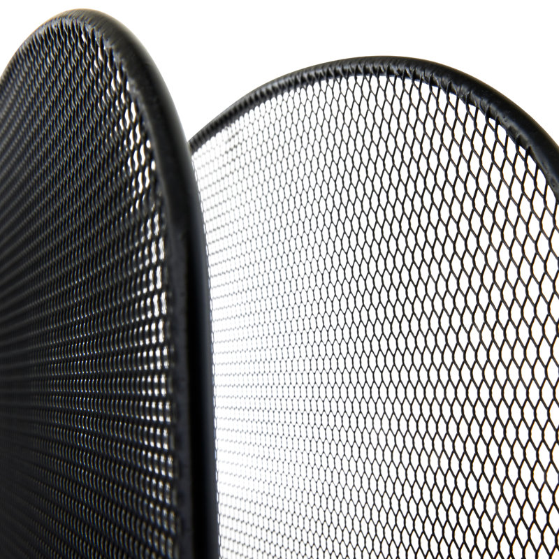 Black Steel Mesh Vertical File Organizer with 8 Sections